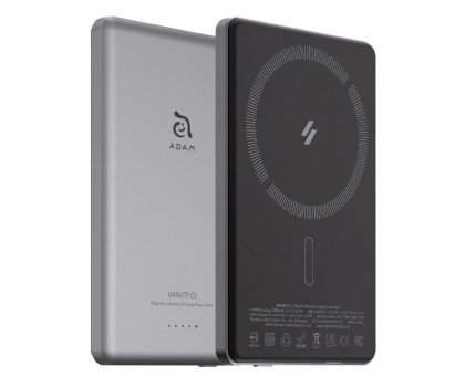 Powerbank Adam Elements Gravity C5 Magnetic Wireless (Ultra Slim) 5000mAh szary